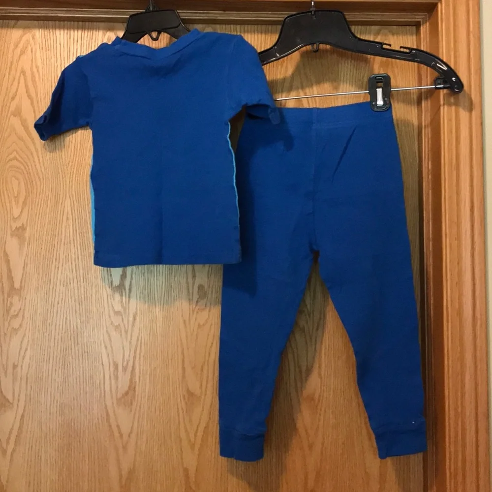 Super Mario Brothers boy’s kids blue size 4 cotton pajamas set pjs GUC